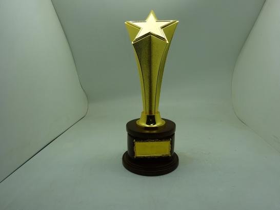 مجسم نجمه معدني بقاعدة